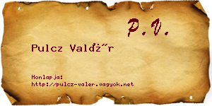 Pulcz Valér névjegykártya